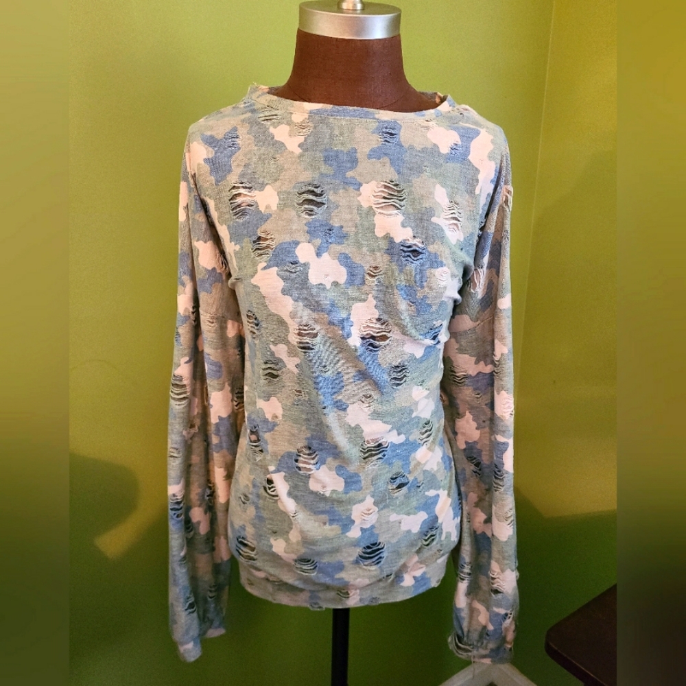 Easel Blouse Shirt Top Large *big fit*